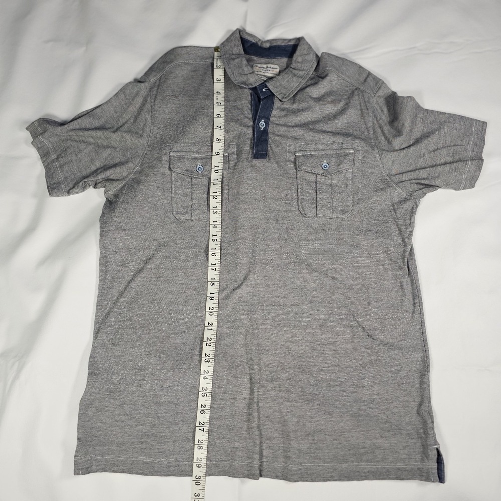 Tommy Bahama Jeans Island Modern Fit Polo Shirt Men Medium Gray Pima Cotton - Picture 6 of 10